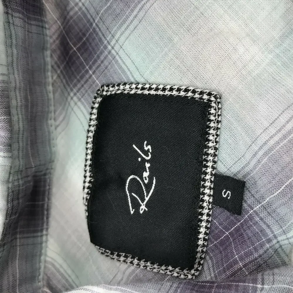Rails Small Women Button Up Shirt Cotton Long Sleeve Plaided CD21 - Picture 5 of 6